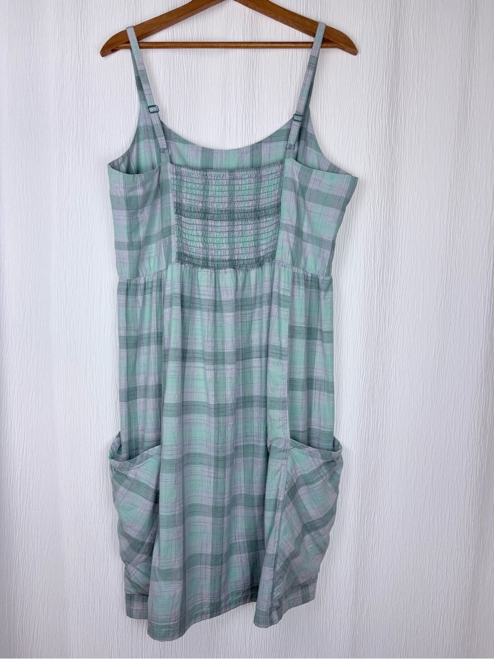 Horny Toad Organic Cotton Plaid Mini Dress, Size L - Picture 2 of 10